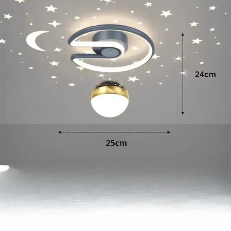 LED-Deckenleuchte mit Sternenhimmel – Modernes Kronleuchterdesign für das Kinderzimmer und das Wohnzimmer
