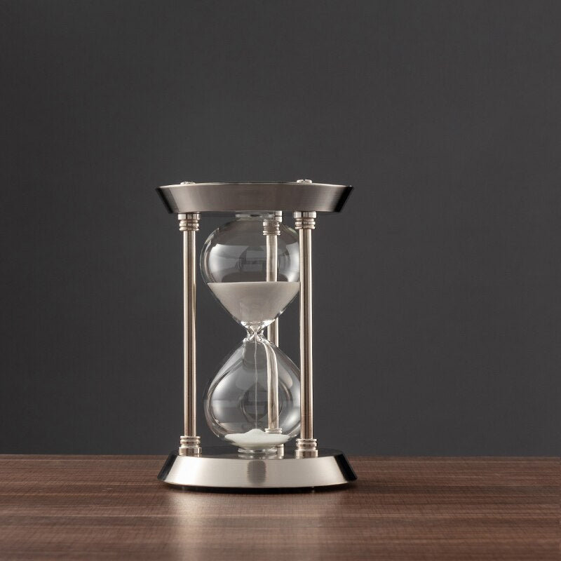 3/5/10 Minuten Retro Metall Handwerk Sanduhr Pendel Tischarrangement Ornament Sandtimer Sandglas Dekoration