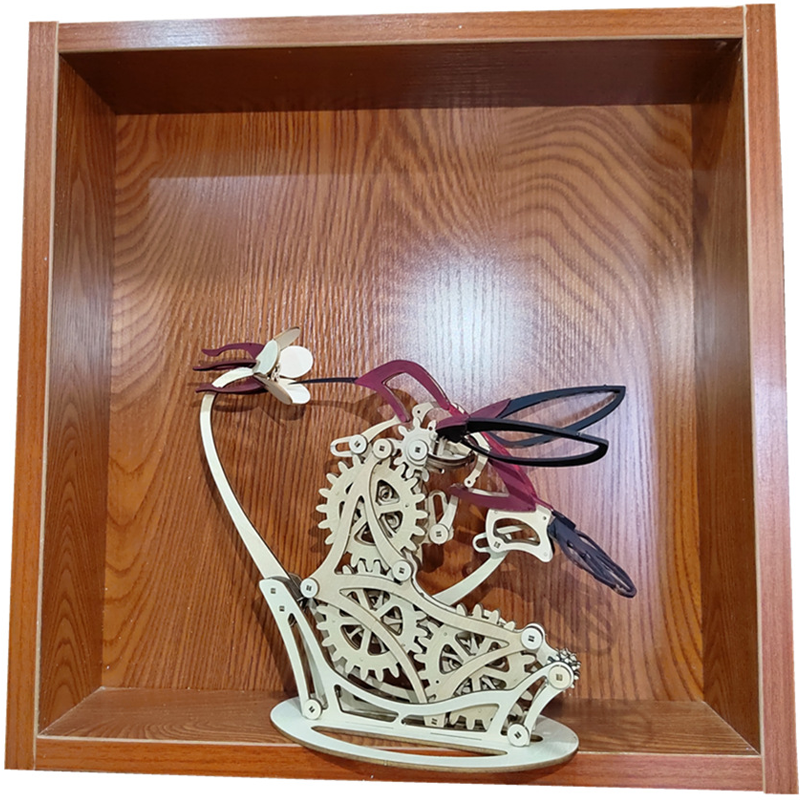 Holz Kinetische Kolibris Skulptur