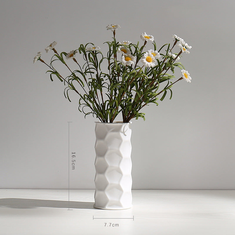 Textur minimalistische Keramikblumen-Vase