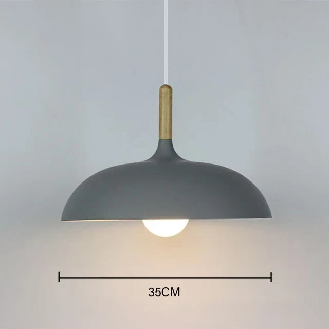 Moderne Deckenlampe Eichenholz | Skandinavische Pendelleuchte für das Wohnzimmer