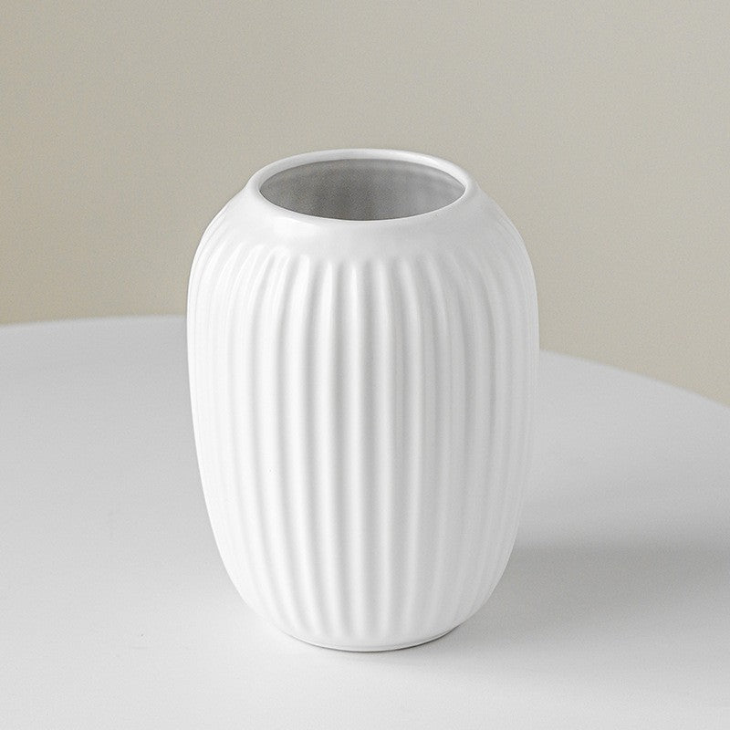 Textured modern decorative ceramic vase