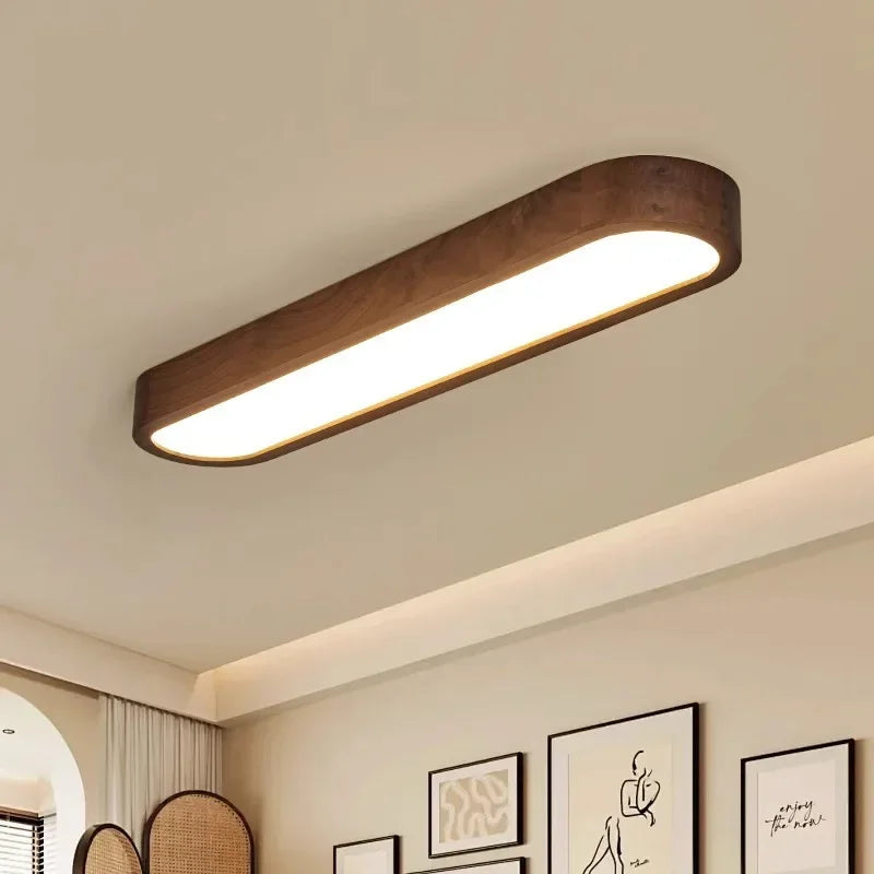 Energiesparende Holz-LED-Deckenleuchte