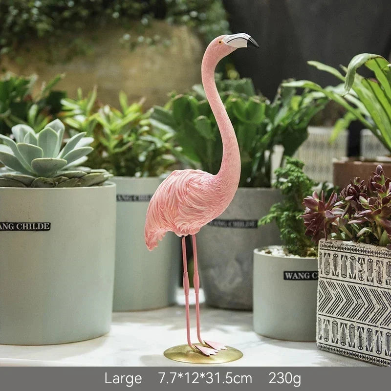 Nordic Flamingo Figur Figur Statue Skulptur Wohnzimmer Büro Hochzeitsfeier Ornamente Wohnkultur Dekoration Zubehör