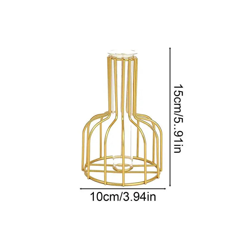 Gold Käfig Vase
