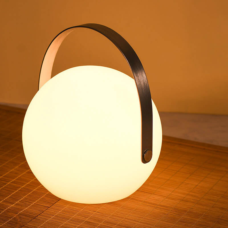 Moderne Einfachheit Kunststoff rund quadratisch Hand-LED-Tischlampe für den Außenbereich