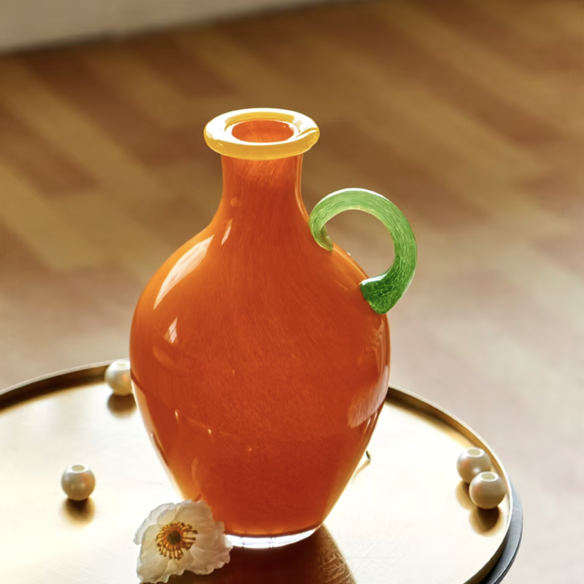 Vintage-Buntglas-Binauralvase