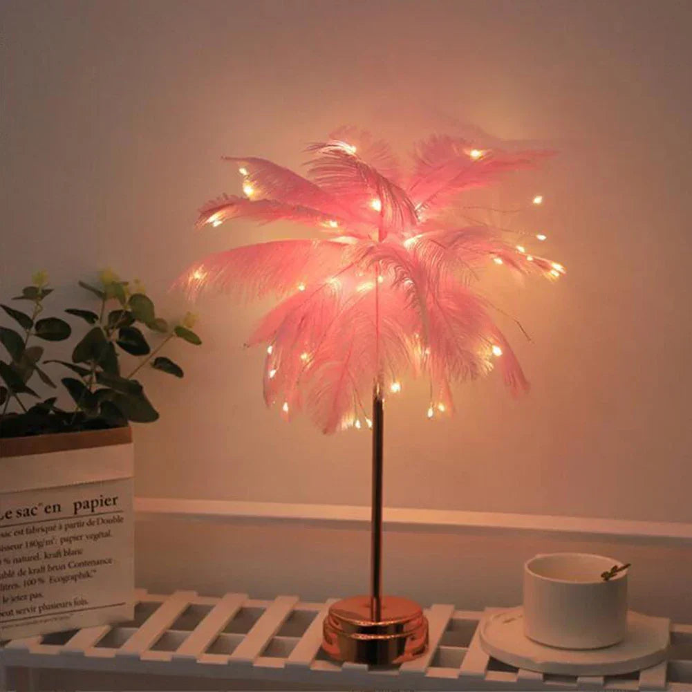 LED Frühling Tischlampe Nachtlicht USB-betrieben Fernbedienung Nachtlampen