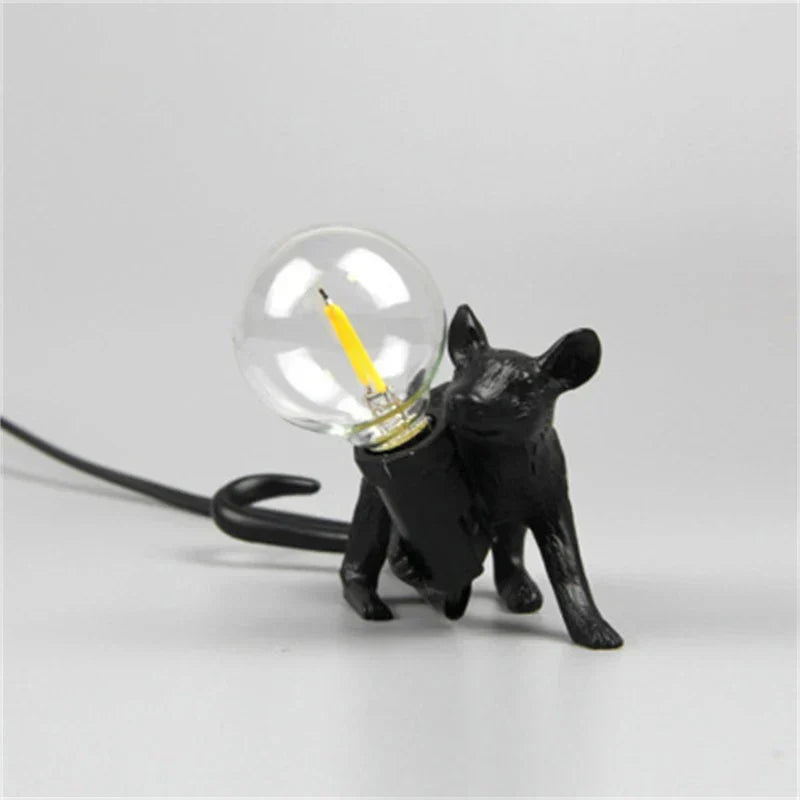 Moderne LED Tier Tischlampen: Harzratte, Katze und Eichhörnchen Nachtlichter