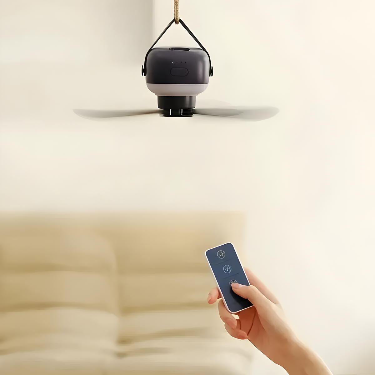 BreezeNova - PortaHaus Lampe Deckenventilator Licht mit Fernbedienung