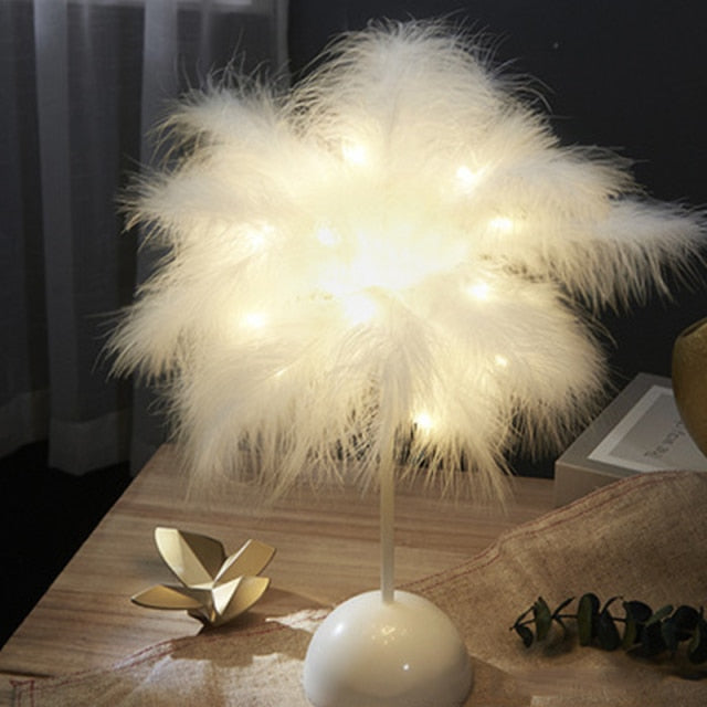 Federpalme Kreative Tischlampe