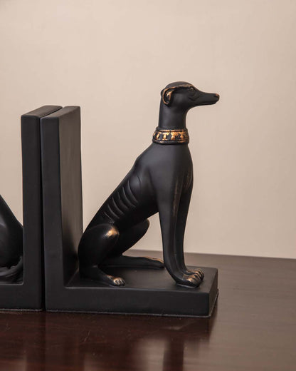 Wachhund Buchstützen-Set - Schwarz