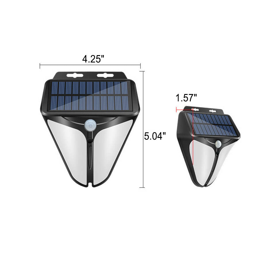 Solar Intelligentes Dreieck Außen Wasserdichte Körper Sensor Patio LED Wandlicht