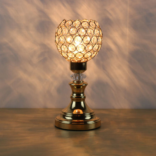 Europäische Luxus-Kristallkugel 1-Licht Kunst Tischlampe