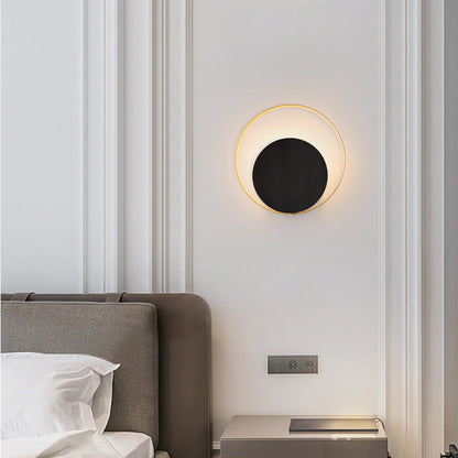 Moderner minimalistischer Eisenkreisring 1-Licht Wandlampe für das Schlafzimmer