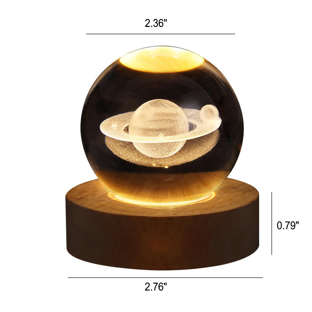Kreative dekorative Sternsystem Kristallkugel USB LED Nachtlicht Tischlampe
