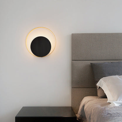 Moderner minimalistischer Eisenkreisring 1-Licht Wandlampe für das Schlafzimmer