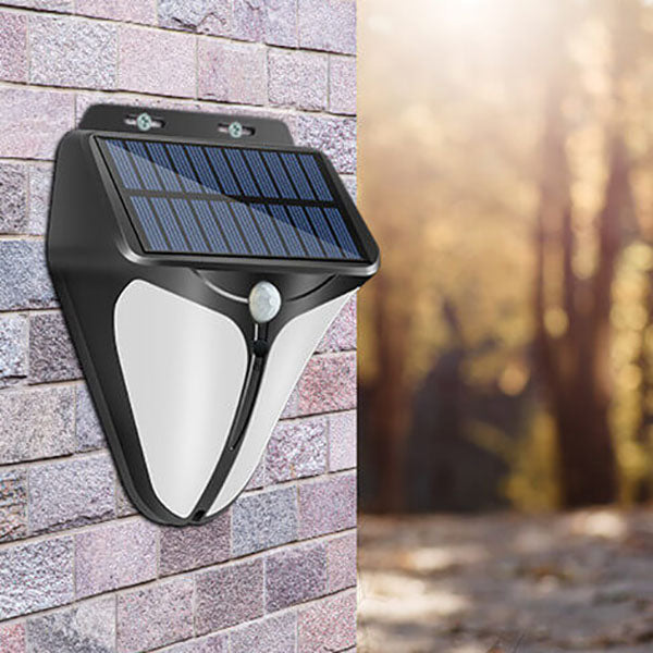 Solar Intelligentes Dreieck Außen Wasserdichte Körper Sensor Patio LED Wandlicht