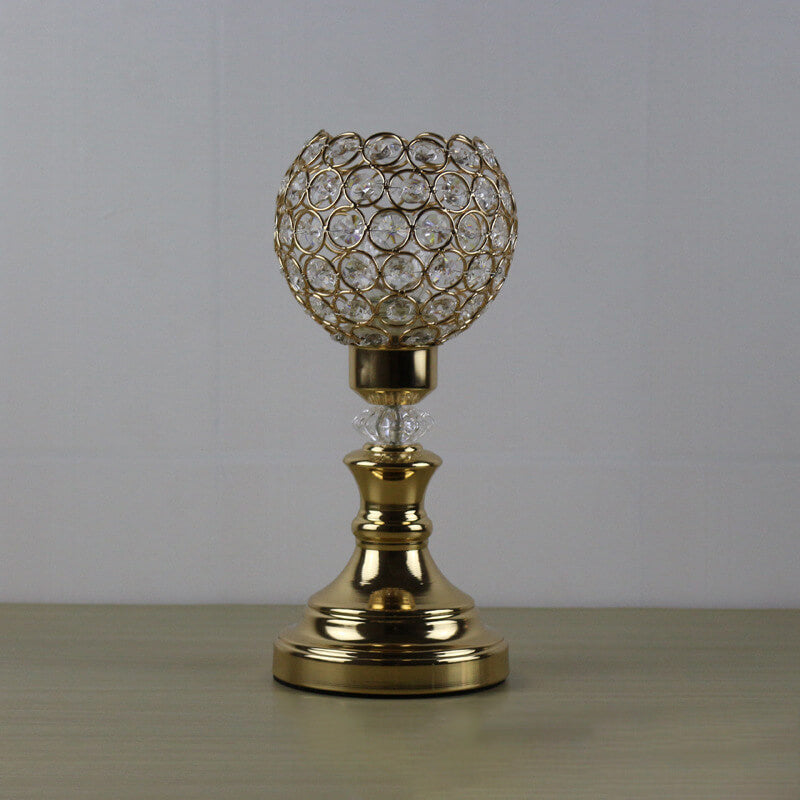 Europäische Luxus-Kristallkugel 1-Licht Kunst Tischlampe