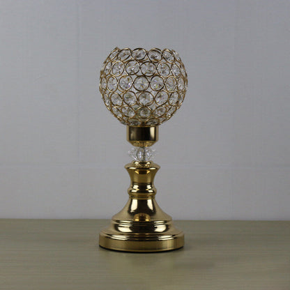 Europäische Luxus-Kristallkugel 1-Licht Kunst Tischlampe