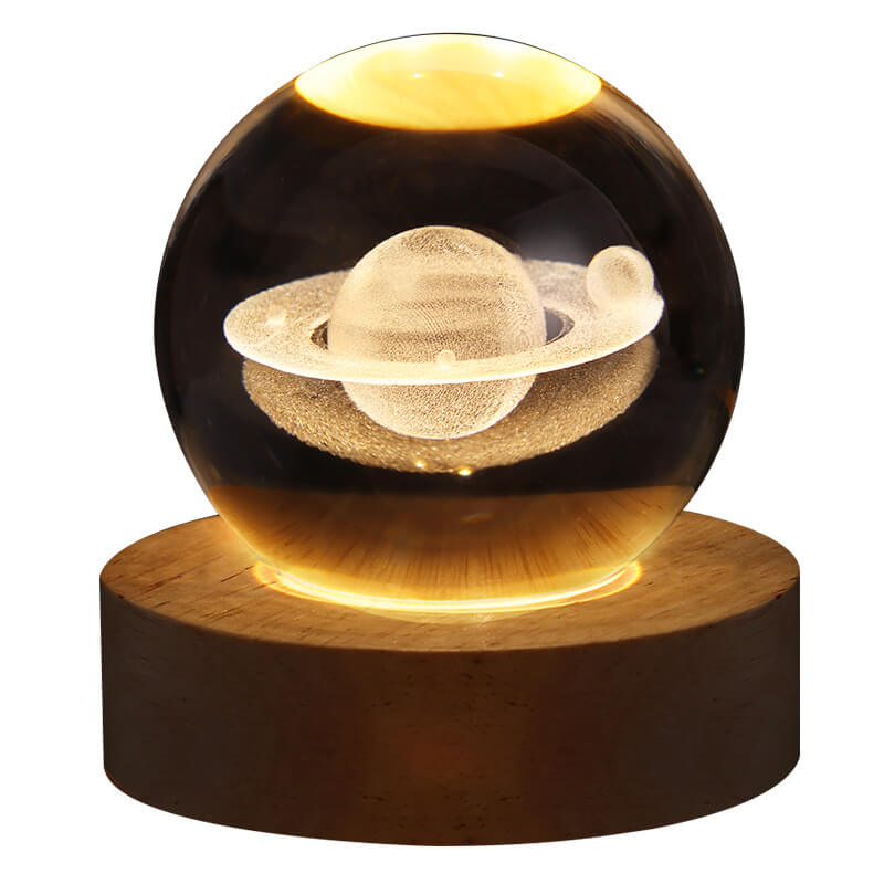Kreative dekorative Sternsystem Kristallkugel USB LED Nachtlicht Tischlampe