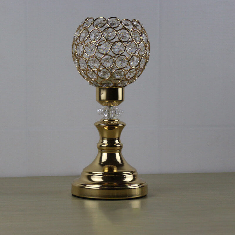 Europäische Luxus-Kristallkugel 1-Licht Kunst Tischlampe
