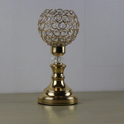 Europäische Luxus-Kristallkugel 1-Licht Kunst Tischlampe