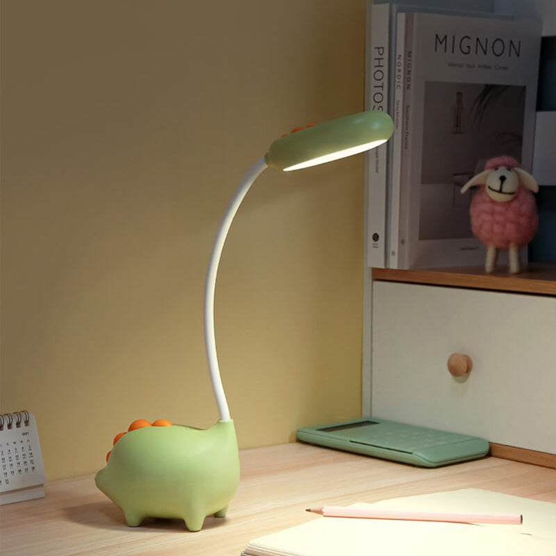 Wiederaufladbare LED-Schreibtischlampe mit Cartoon Dinosaurier Augenpflege