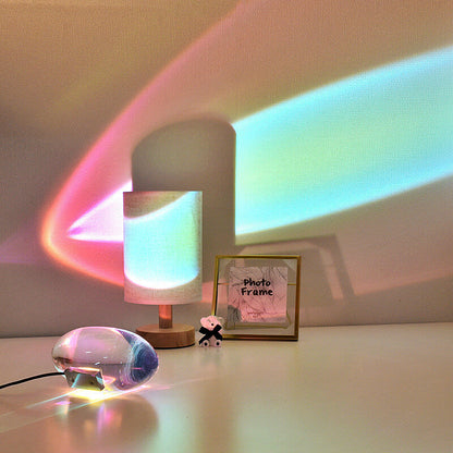 Kreative Kristallprojektion Engel Augen LED Tischlampe