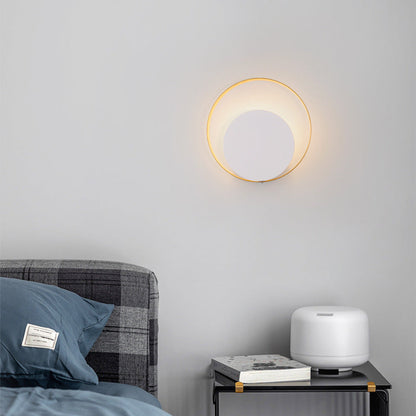 Moderner minimalistischer Eisenkreisring 1-Licht Wandlampe für das Schlafzimmer