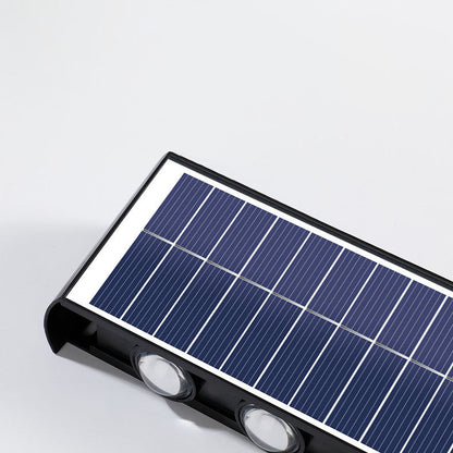 Moderne Einfachheit Solar wasserdichte rechteckige ABS PMMA LED Wandleuchte Lampe für Outdoor-Terrasse