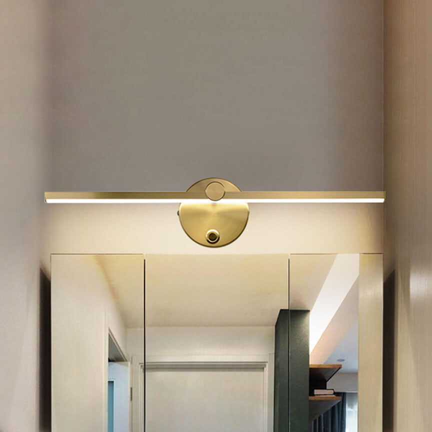Nordic Minimalist Aluminium Langstreifen Schalter LED Spiegel Wandlicht Lampe
