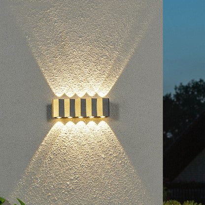 Moderne leichte Luxus Gold Aluminium Outdoor wasserdichte Terrasse LED Wandleuchte Lampe