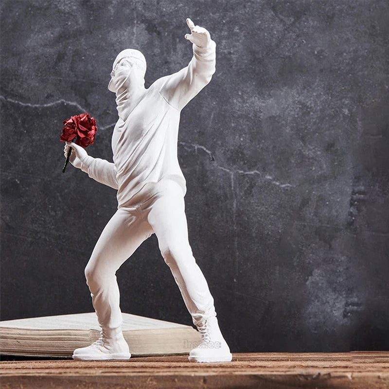 Banksy Blumen Randale Ornament