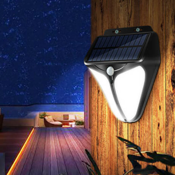 Solar Intelligentes Dreieck Außen Wasserdichte Körper Sensor Patio LED Wandlicht