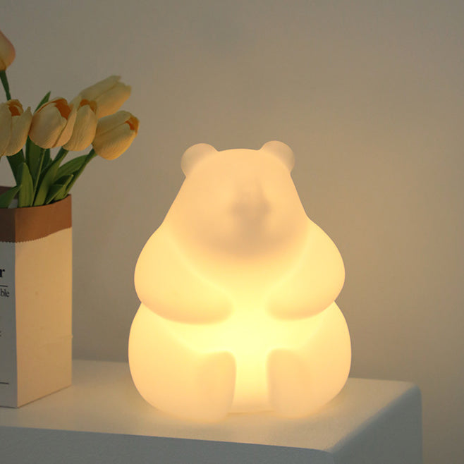 Zeitgenössische kreative Bär PE LED Tischlampe für das Wohnzimmer