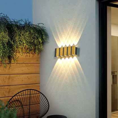 Moderne leichte Luxus Gold Aluminium Outdoor wasserdichte Terrasse LED Wandleuchte Lampe