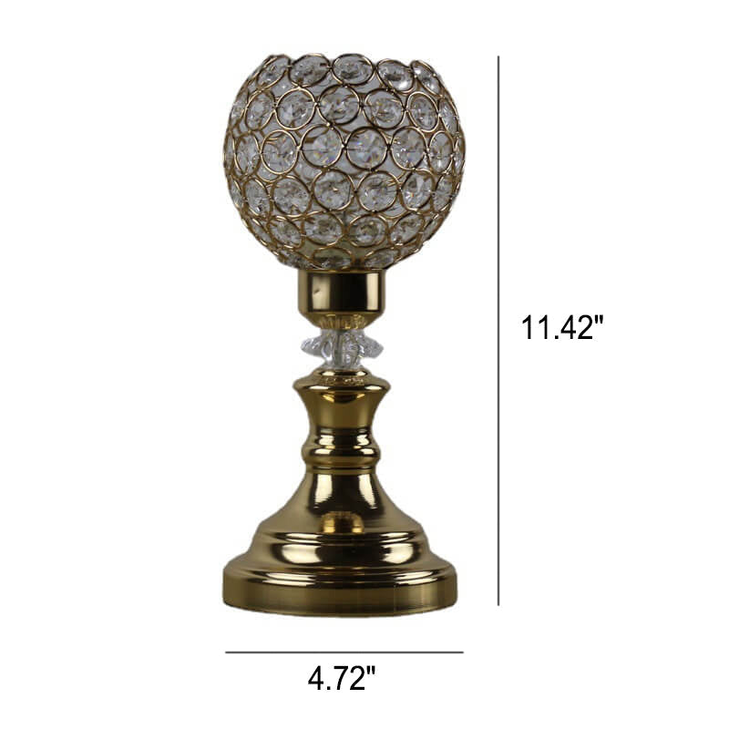 Europäische Luxus-Kristallkugel 1-Licht Kunst Tischlampe
