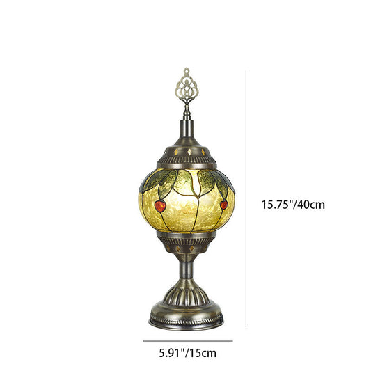 Traditionelle Tiffany romantische ovale Eisen emaillierte 1-lampen Tischlampe für das Schlafzimmer