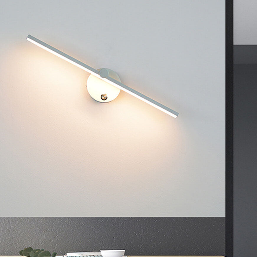Nordic Minimalist Aluminium Langstreifen Schalter LED Spiegel Wandlicht Lampe