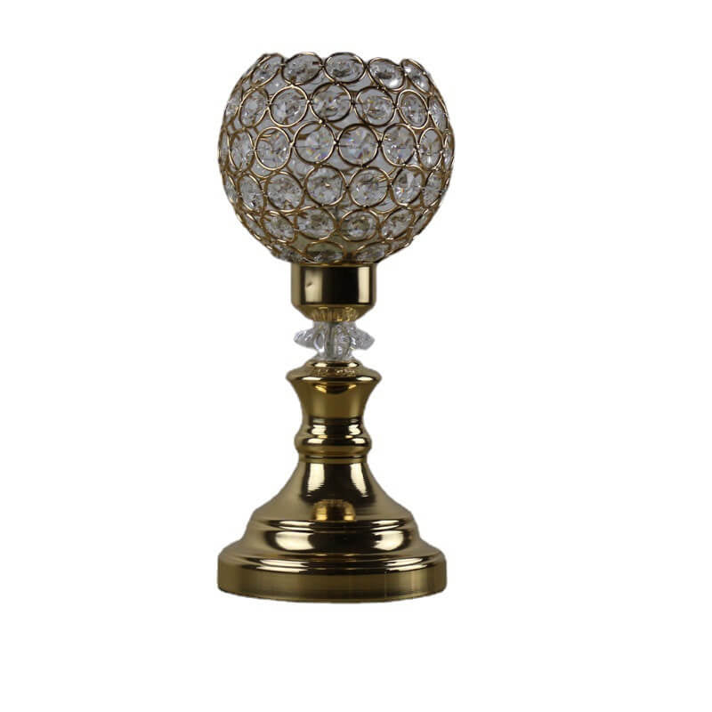 Europäische Luxus-Kristallkugel 1-Licht Kunst Tischlampe
