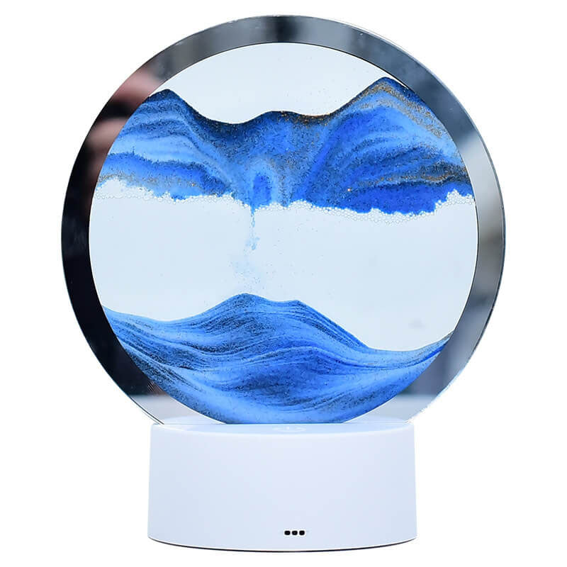 Kreative runde Sanduhr Quicksand 3D LED Nachttischlampe Tischlampe