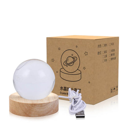 Kreative dekorative Sternsystem Kristallkugel USB LED Nachtlicht Tischlampe