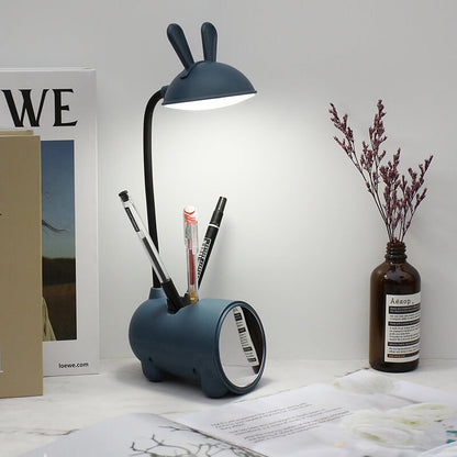 Cartoon Kreativ Rabbit LED Touch USB Stift Halter Schreibtisch Lampe