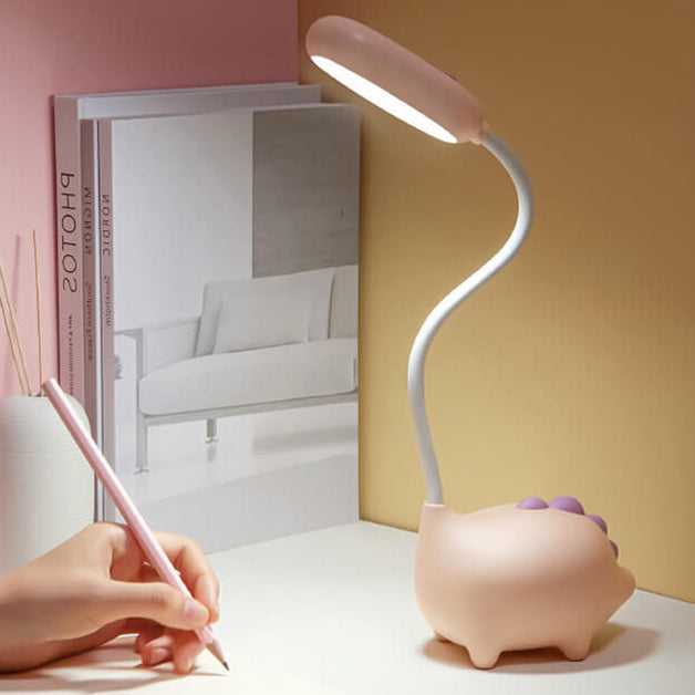 Wiederaufladbare LED-Schreibtischlampe mit Cartoon Dinosaurier Augenpflege