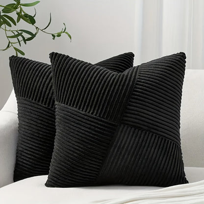 Kissenbezug Set | Boho Stil | Weiches Cord | 2 Stück, 45×45 cm, 50x50 cm