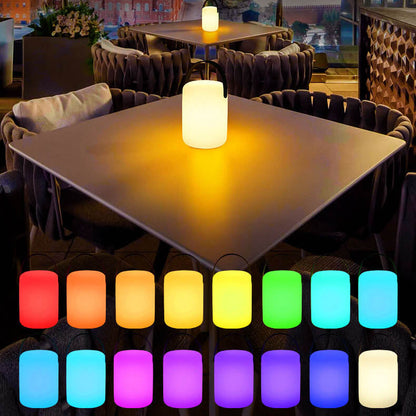 Moderne Einfachheit Kunststoff rund quadratisch Hand-LED-Tischlampe für den Außenbereich