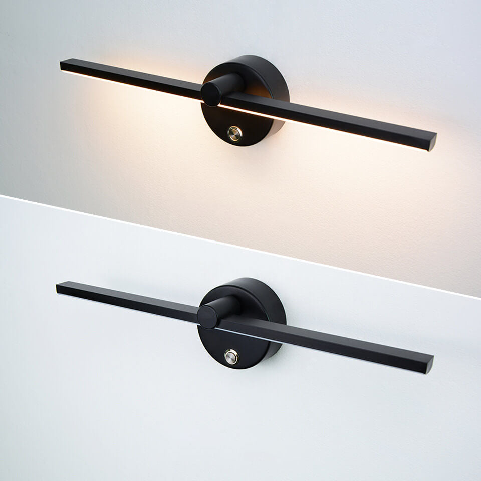 Nordic Minimalist Aluminium Langstreifen Schalter LED Spiegel Wandlicht Lampe
