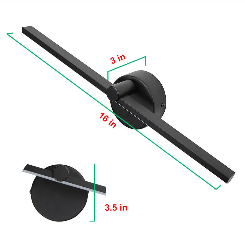 Nordic Minimalist Aluminium Langstreifen Schalter LED Spiegel Wandlicht Lampe