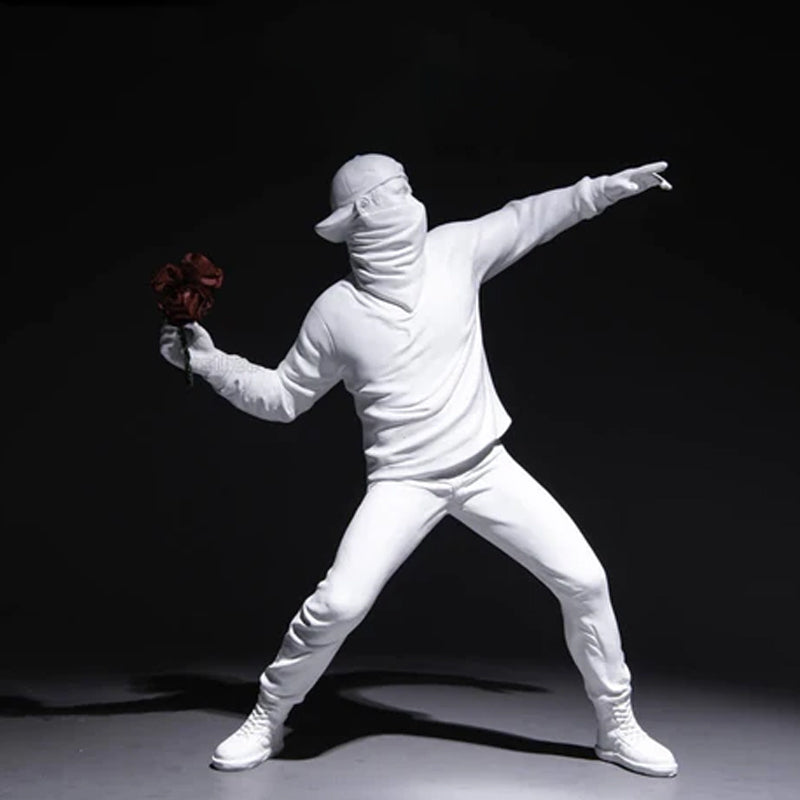 Banksy Blumen Randale Ornament